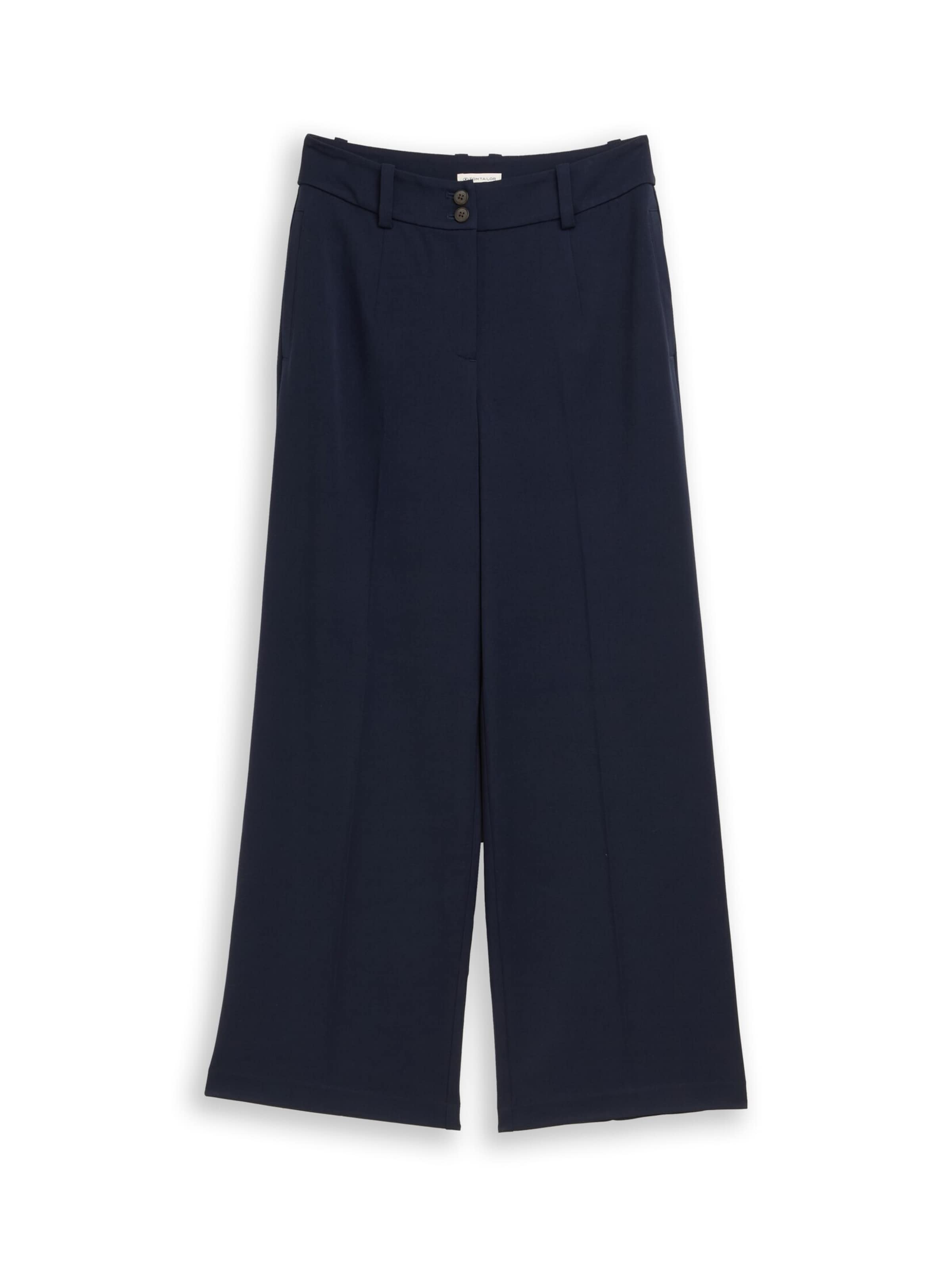TOM TAILOR Loose fit Pleated Pants in Blue: front