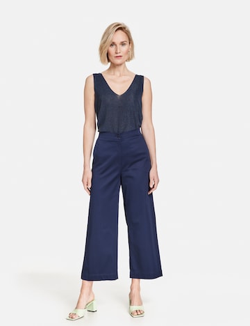GERRY WEBER Wide leg Trousers with creases in Blue