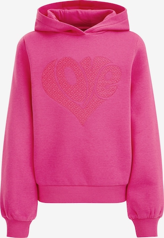 WE FashionSweater majica - roza boja: prednji dio
