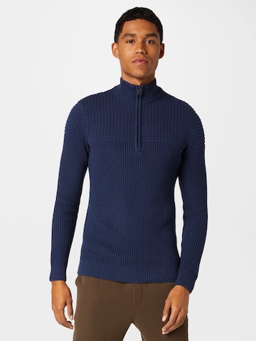 BLEND - Pullover em azul: frente