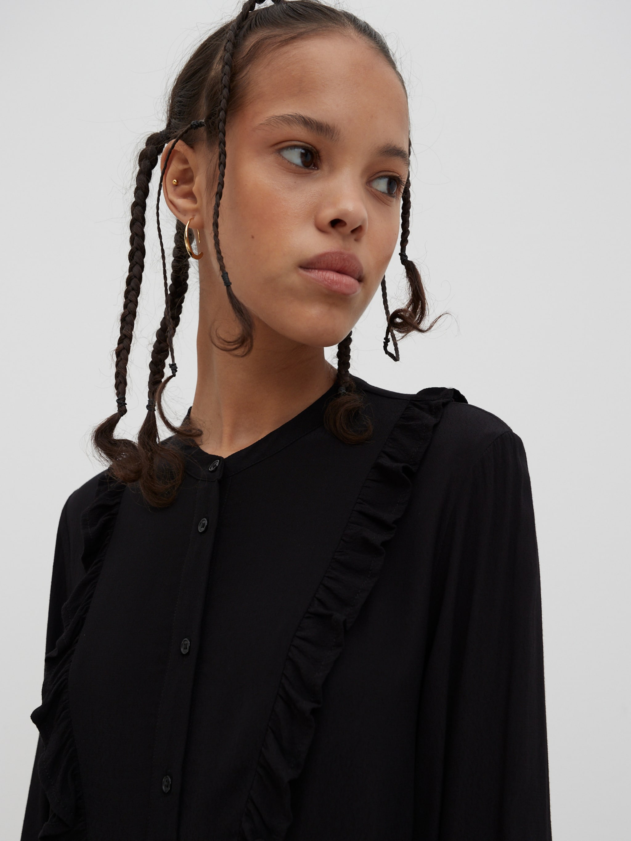 EDITED Produits Robe-chemise 'Bijou' noir