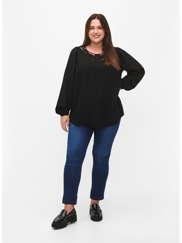 Zizzi Bluse in Schwarz