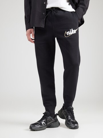 Nike Sportswear Конический (Tapered) Штаны 'CLUB' в Черный: спереди