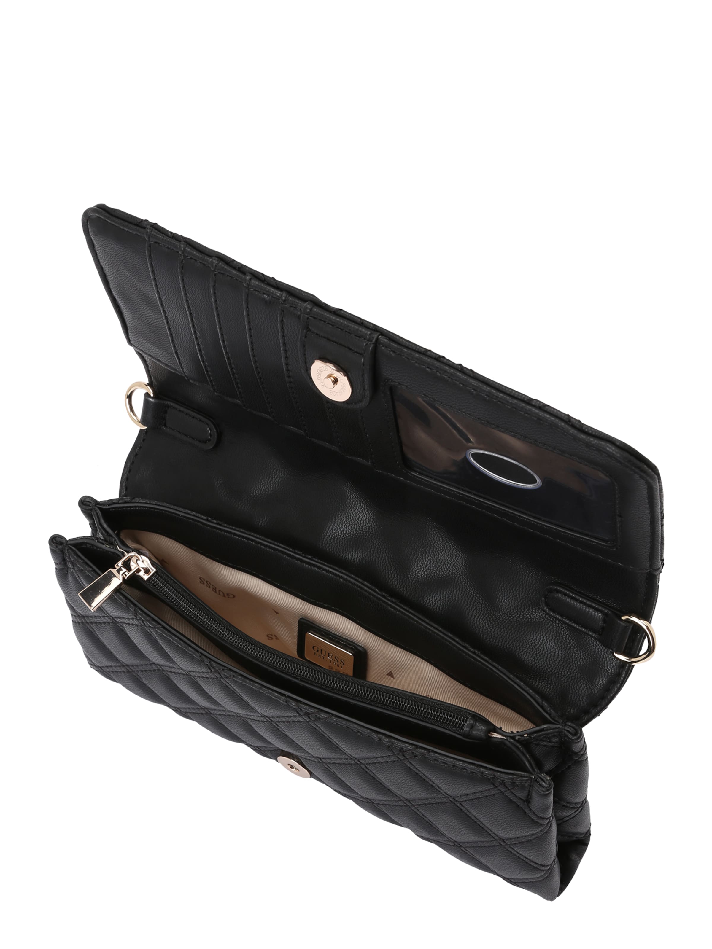 GUESS Crossbody bag 'GIULLY II XBODY FLAP ORGANIZER' in Black