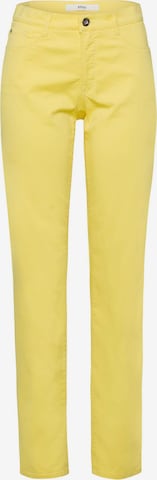 BRAX Regular Chino Pants 'Carola' in Yellow: front