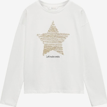 MANGO KIDS Shirt 'Wish' in Wit: voorkant