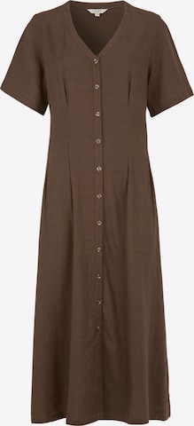 Cellbes of Sweden Kleid aus Leinen- und Viskosemischung in Braun: Vorderseite