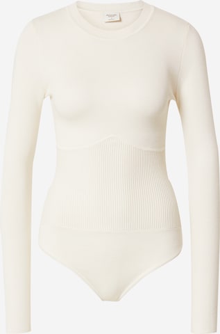 Abercrombie & Fitch Shirt bodysuit in White: front