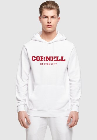 Sweat-shirt 'Cornell University' Merchcode en blanc : devant