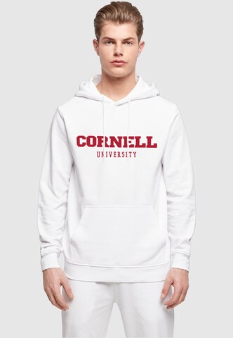 Merchcode Sweatshirt 'Cornell University' in Wit: voorkant