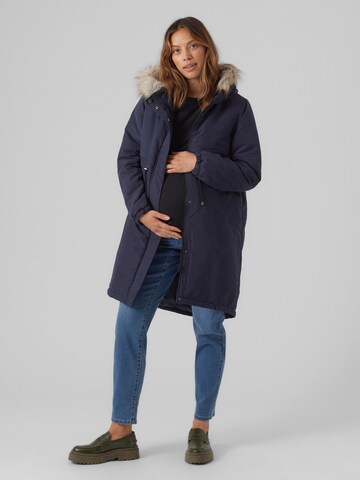 MAMALICIOUS Winterparka 'Jessi' in Blauw: voorkant