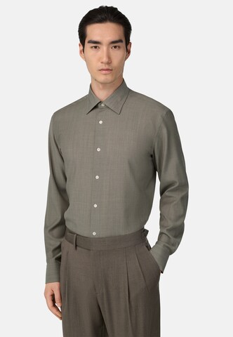 Coupe regular Chemise Boggi Milano en gris : devant