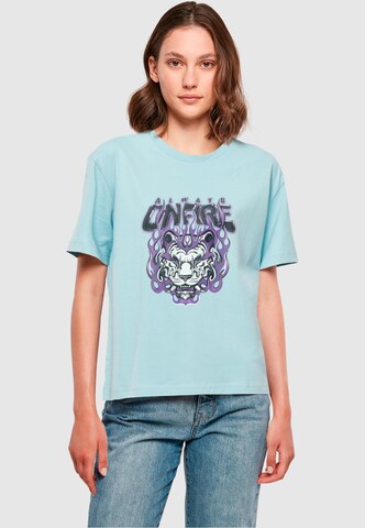 Mister Tee Shirt 'Always On Fire' in Blue: front