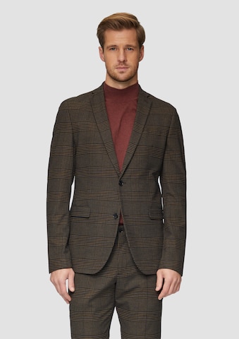 Coupe regular Veste de costume s.Oliver BLACK LABEL en marron : devant