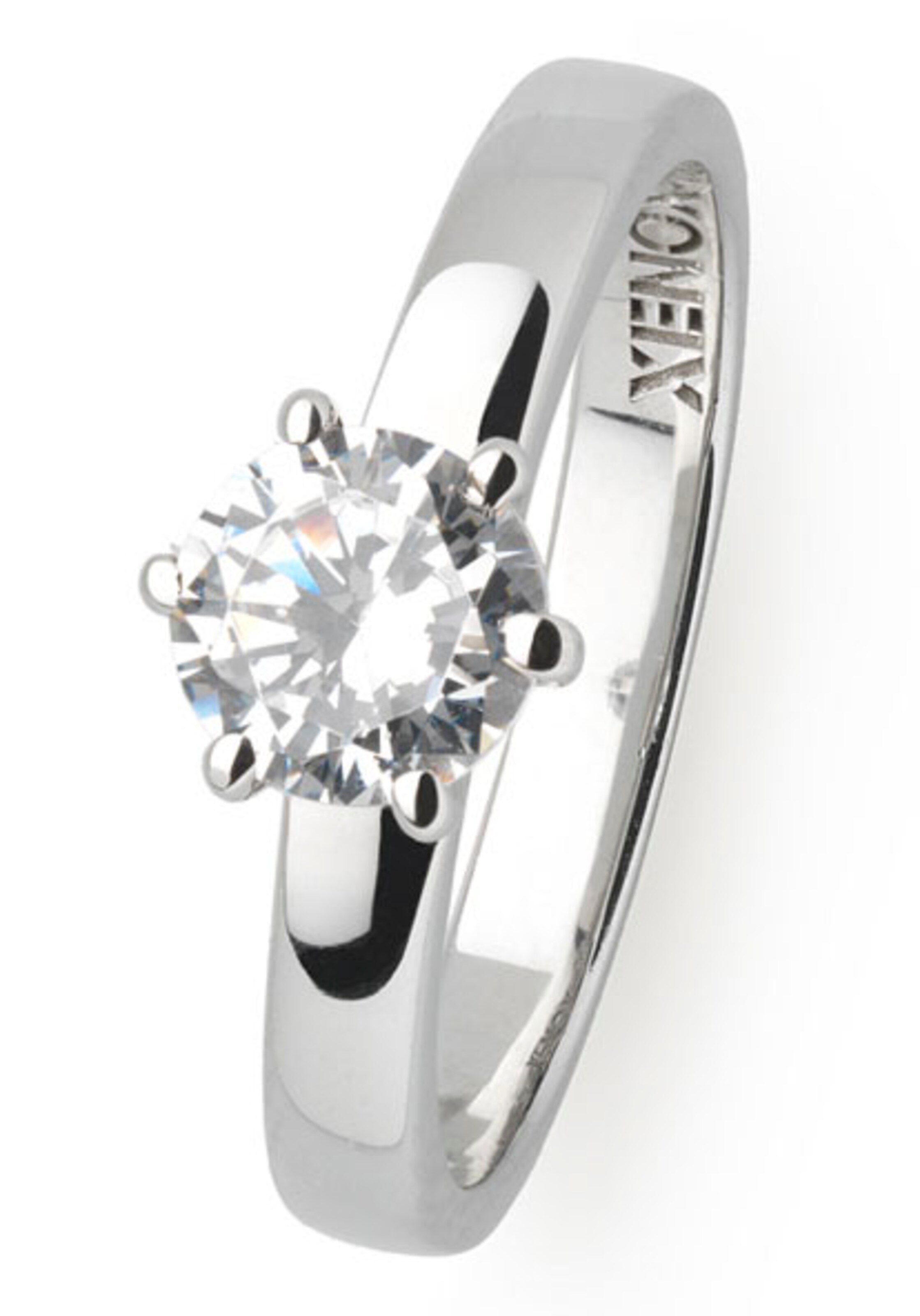 XENOX Ring 'Silver Circle' in Silver: front