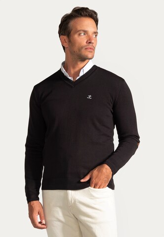 Sir Raymond Tailor Sweater 'Los Angeles' in Black: front