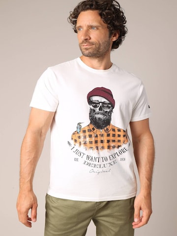 T-Shirt ' TELLSON ' Deeluxe en blanc : devant