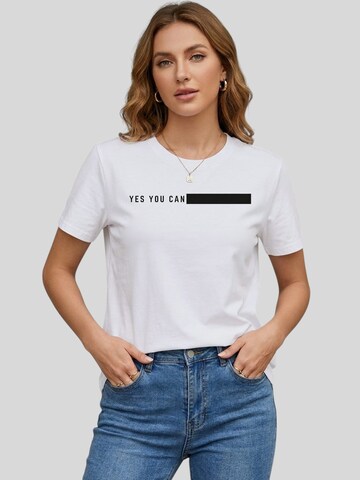 T-shirt 'Women's Short Sleeve Shirt Summer Tops' LapaPlus en blanc : devant