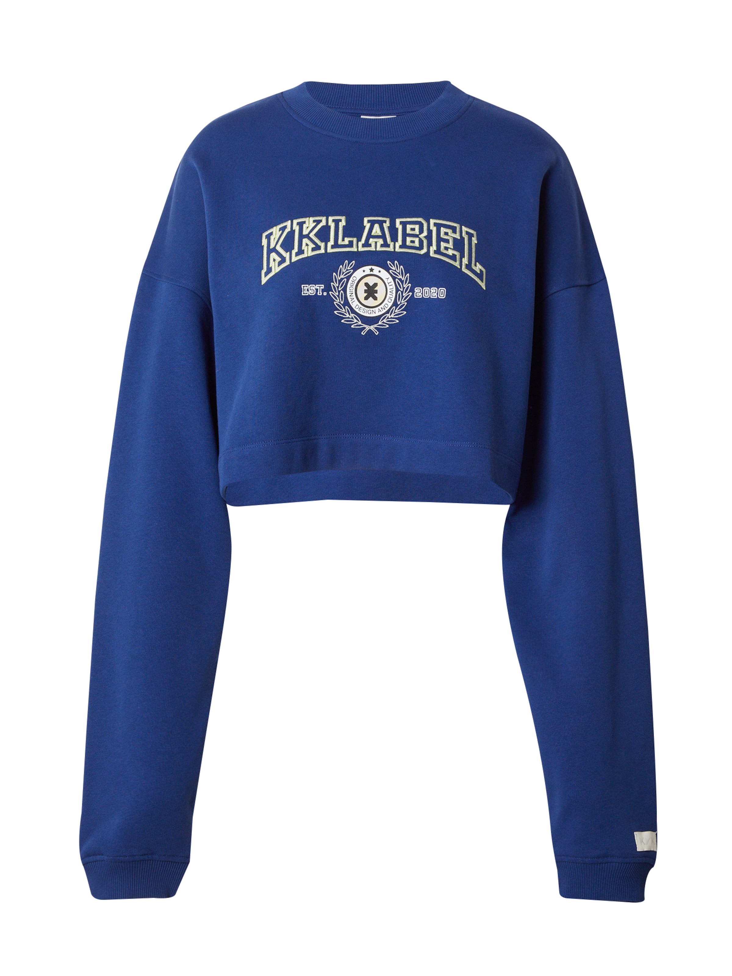 Karo Kauer Sweatshirt in beige / kobaltblau / pastellgrün / weiß, Produktansicht