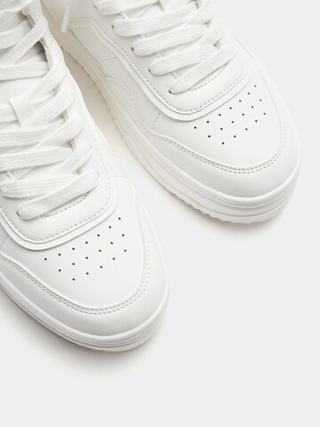 Pull&Bear Sneaker high i hvid