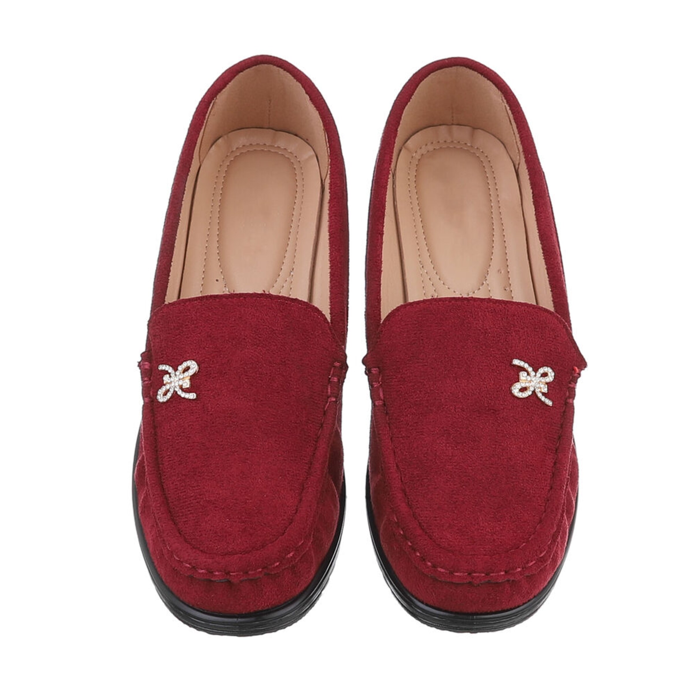 Ital-Design Classic Flats in Red