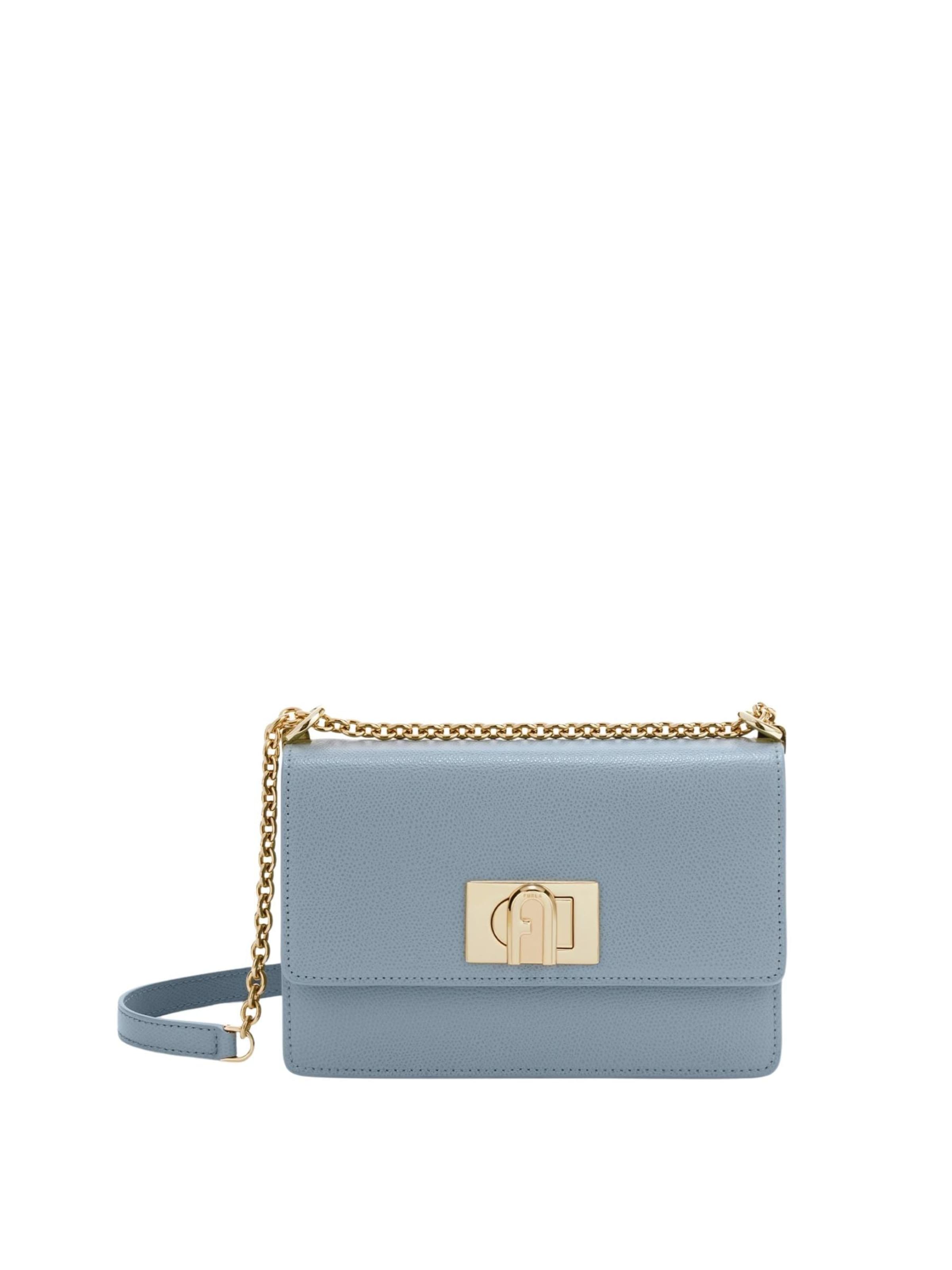 FURLA - Bolso de hombro 'Furla Sac Bandoulière Mini 1927 Cuir Bleu' en azul: frente