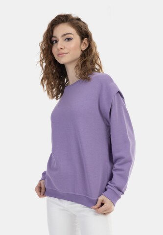 Sweat-shirt MYMO en violet : devant