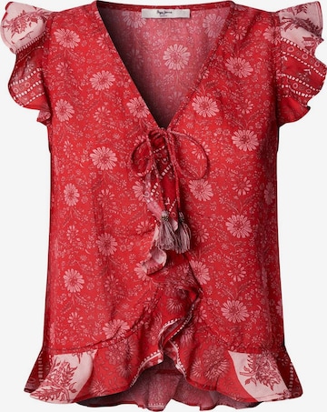 Pepe Jeans - Blusa 'CRISTAL' en rojo: frente