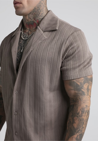 Regular fit Camicia di SikSilk in marrone