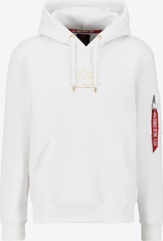 ALPHA INDUSTRIES Sweatshirt i vit: framsida