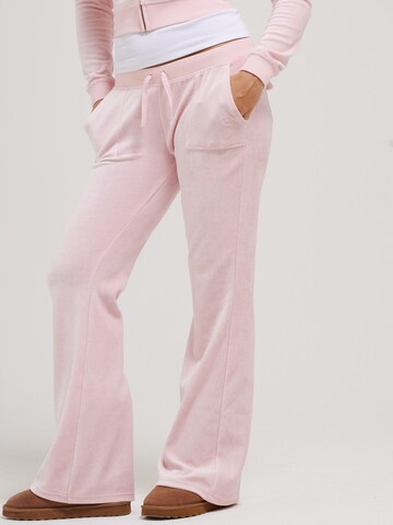 Juicy Couture Flared Hose 'Caisa' in Pink: Vorderseite