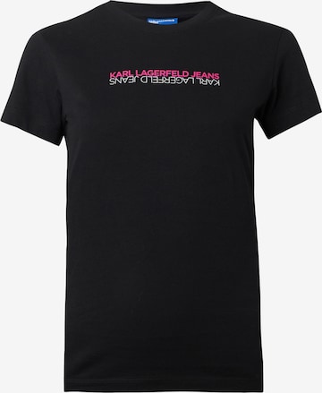 KARL LAGERFELD JEANS Тениска в черно: отпред