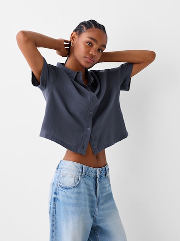 Bershka Blouse in Blauw