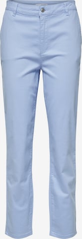 Pantalon chino 'Marina' SELECTED FEMME en bleu : devant