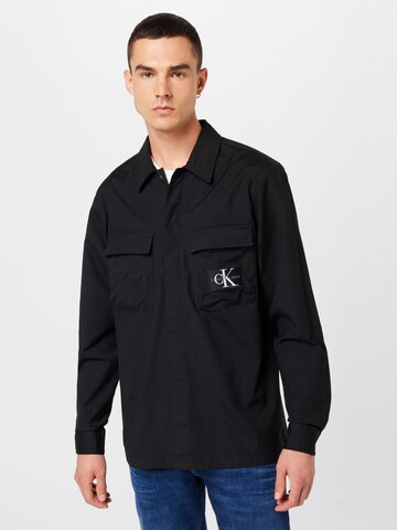 Calvin Klein Jeans - Comfort Fit Camisa 'Utility' em preto: frente