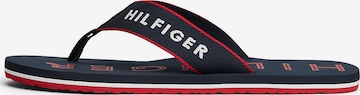 TOMMY HILFIGER T-Bar Sandals in Blue: front