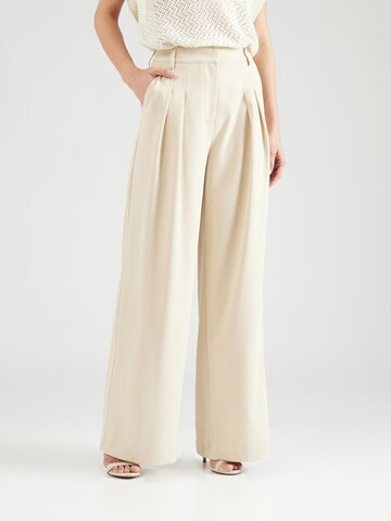 ABOUT YOU x Iconic by Tatiana Kucharova Loose fit Pleat-Front Pants 'Mathilda' in Beige: front