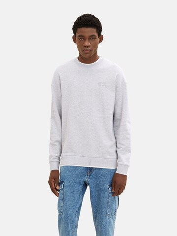 TOM TAILOR DENIMSweater majica - siva boja: prednji dio