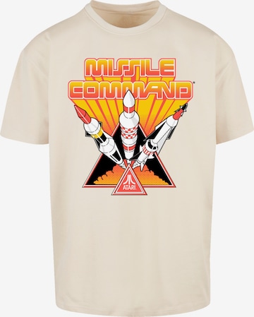 F4NT4STIC T-Shirt 'Arcade Triple Shot Atari Retro Gaming' in Beige: Vorderseite