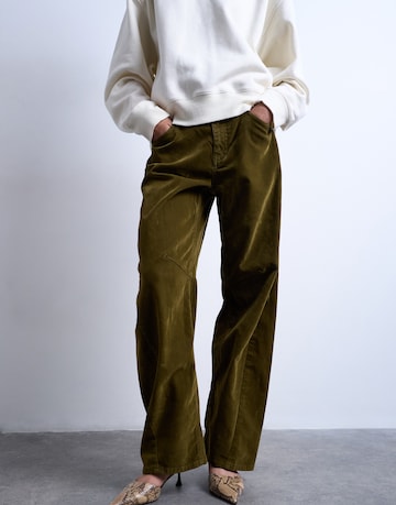 TOPSHOP Loosefit Παντελόνι 'TULLE' σε πράσινο: μπροστά