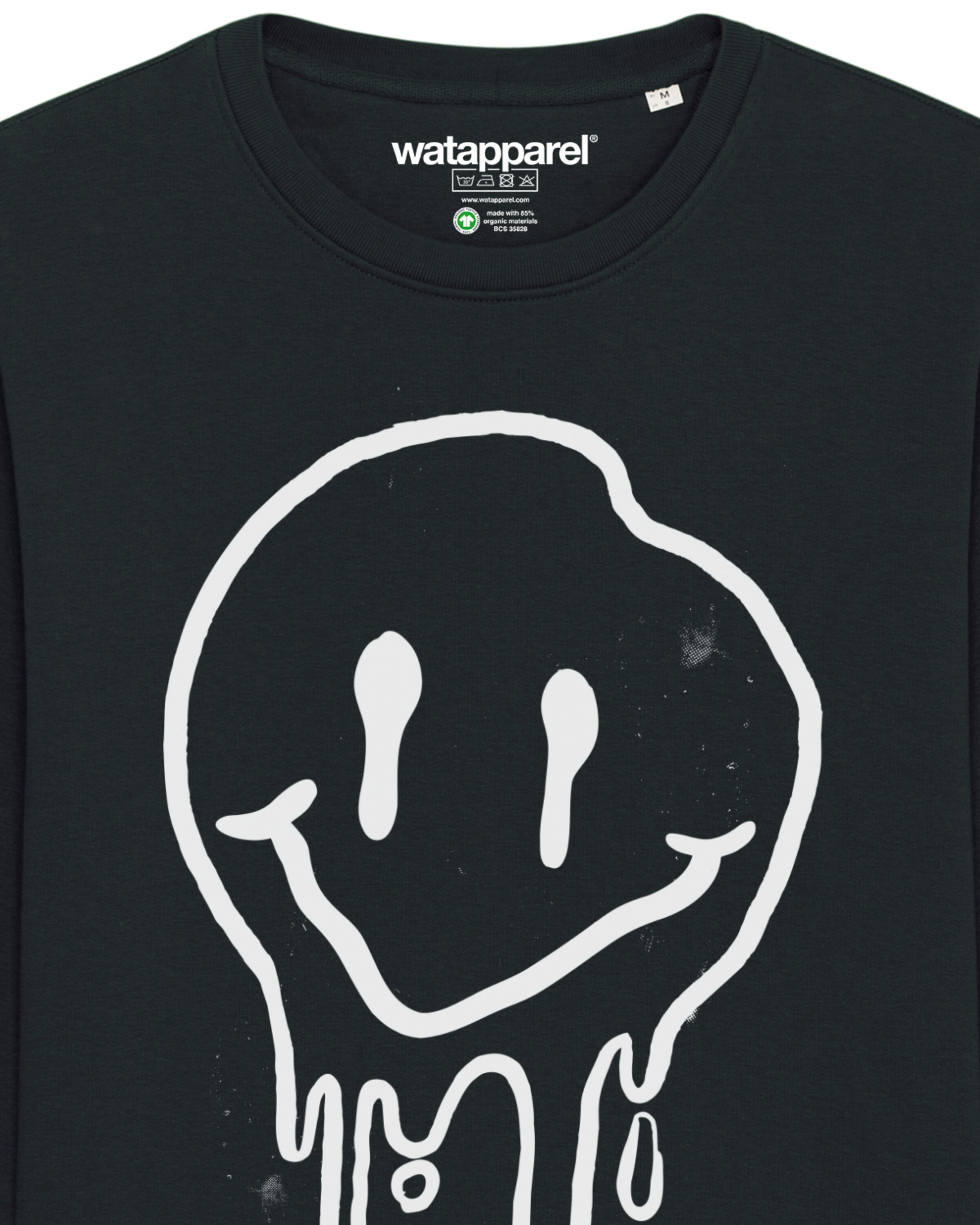 Sweat-shirt ' Smiley ' Watapparel en noir