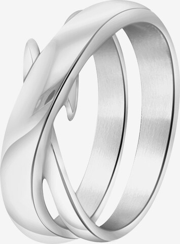 Lucardi Ring 'Camille' in Zilver: voorkant