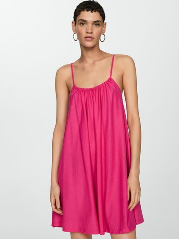 Robe 'ALANDI' MANGO en rose : devant