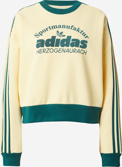 ADIDAS ORIGINALS Sweat-shirt en jaune clair / vert foncé, Vue avec produit