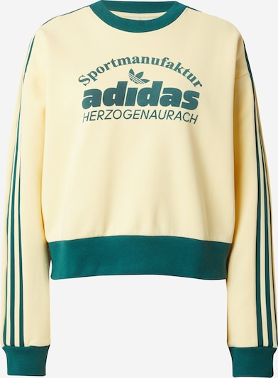 ADIDAS ORIGINALS Sweater majica u svijetložuta / tamno zelena, Pregled proizvoda