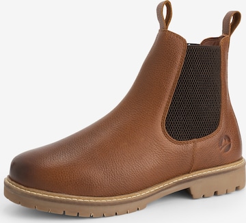 Travelin Chelsea Boots 'Romstad' i brun: forside