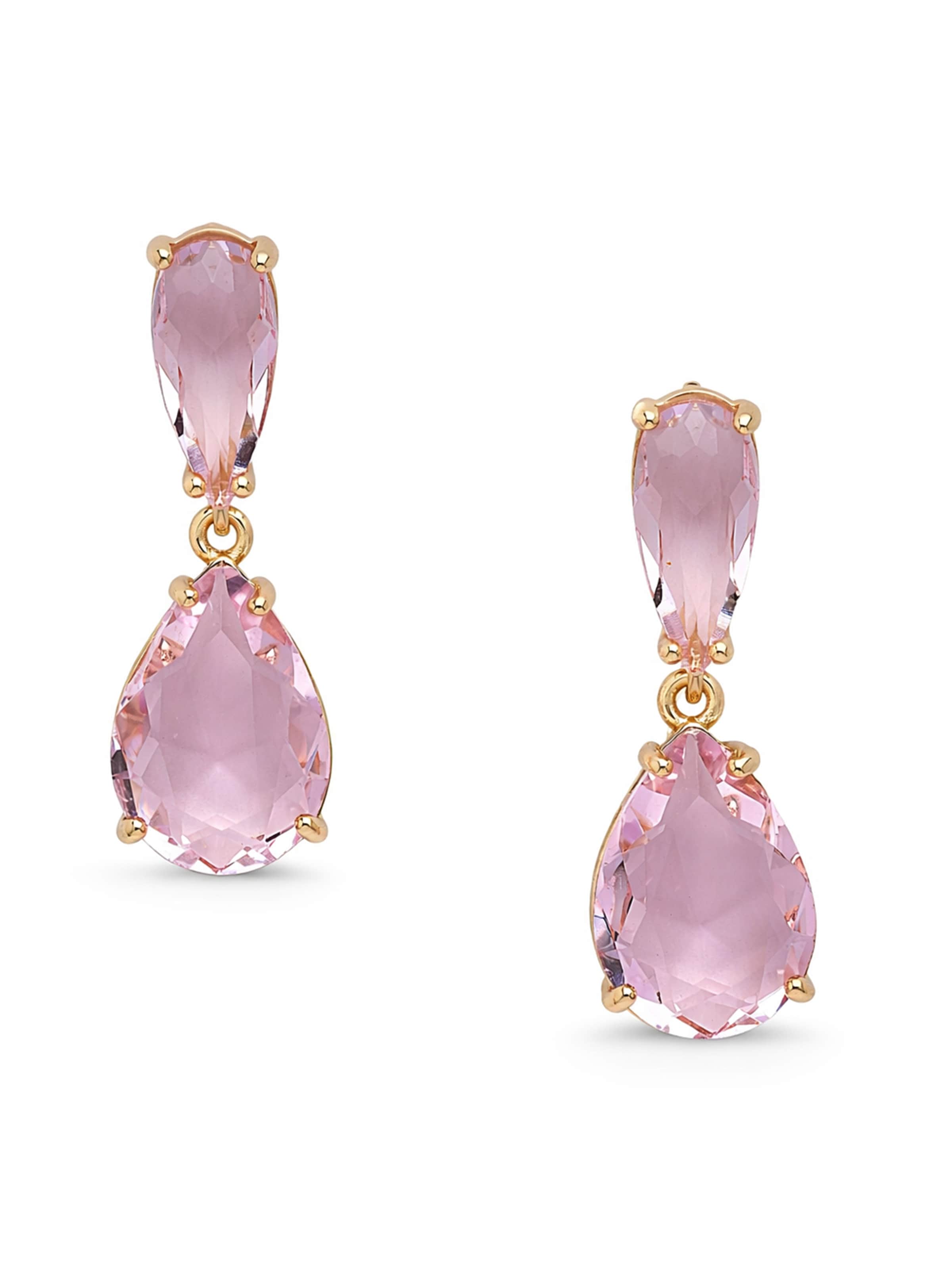 AVANT-GARDE PARIS Earrings 'Veloura' in Pink: front