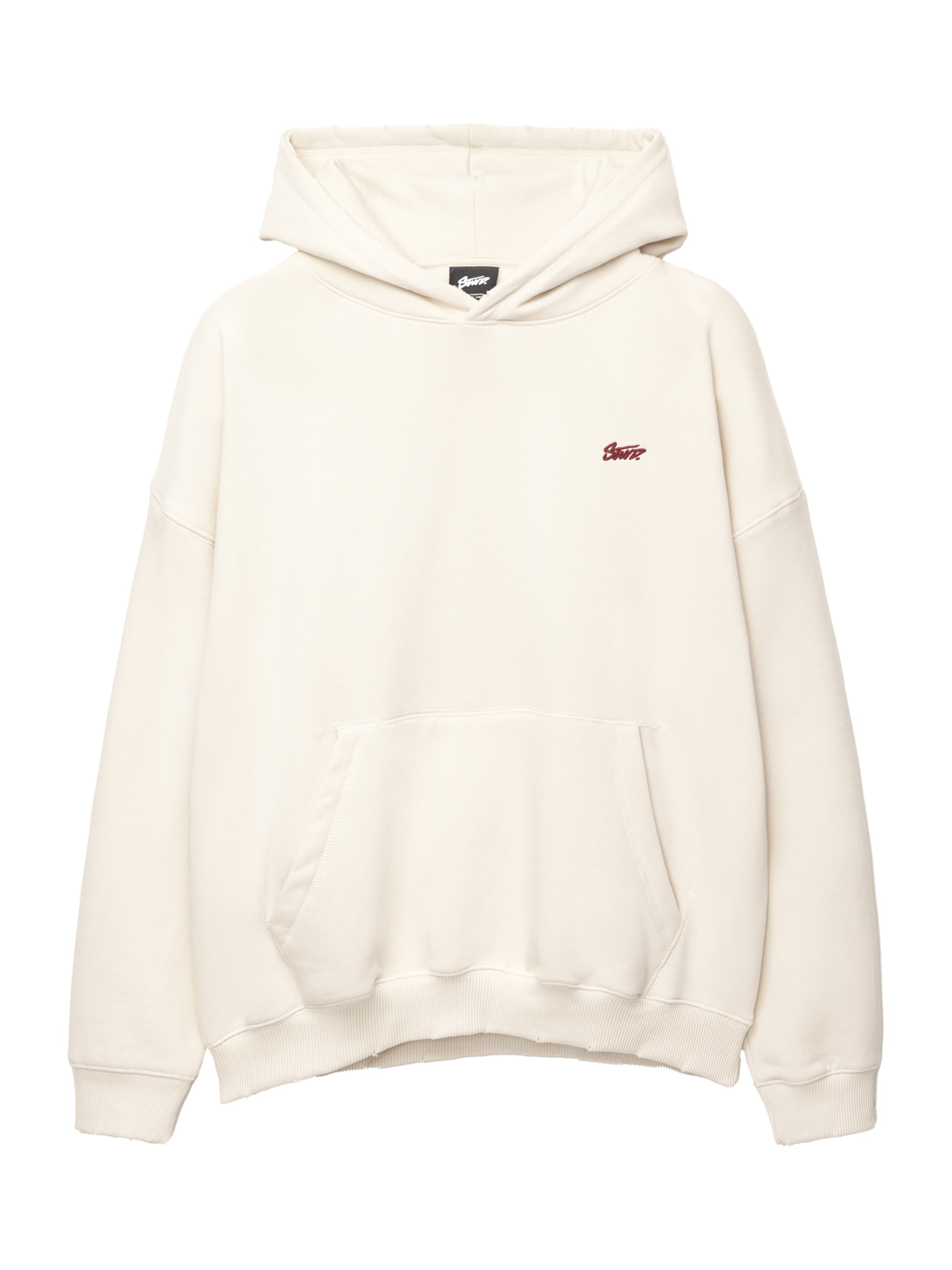 Pull&Bear Sweatshirt 'STWD' in Weiß: Vorderseite