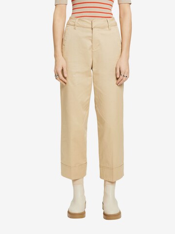 ESPRIT Loose fit Chino Pants in Beige: front