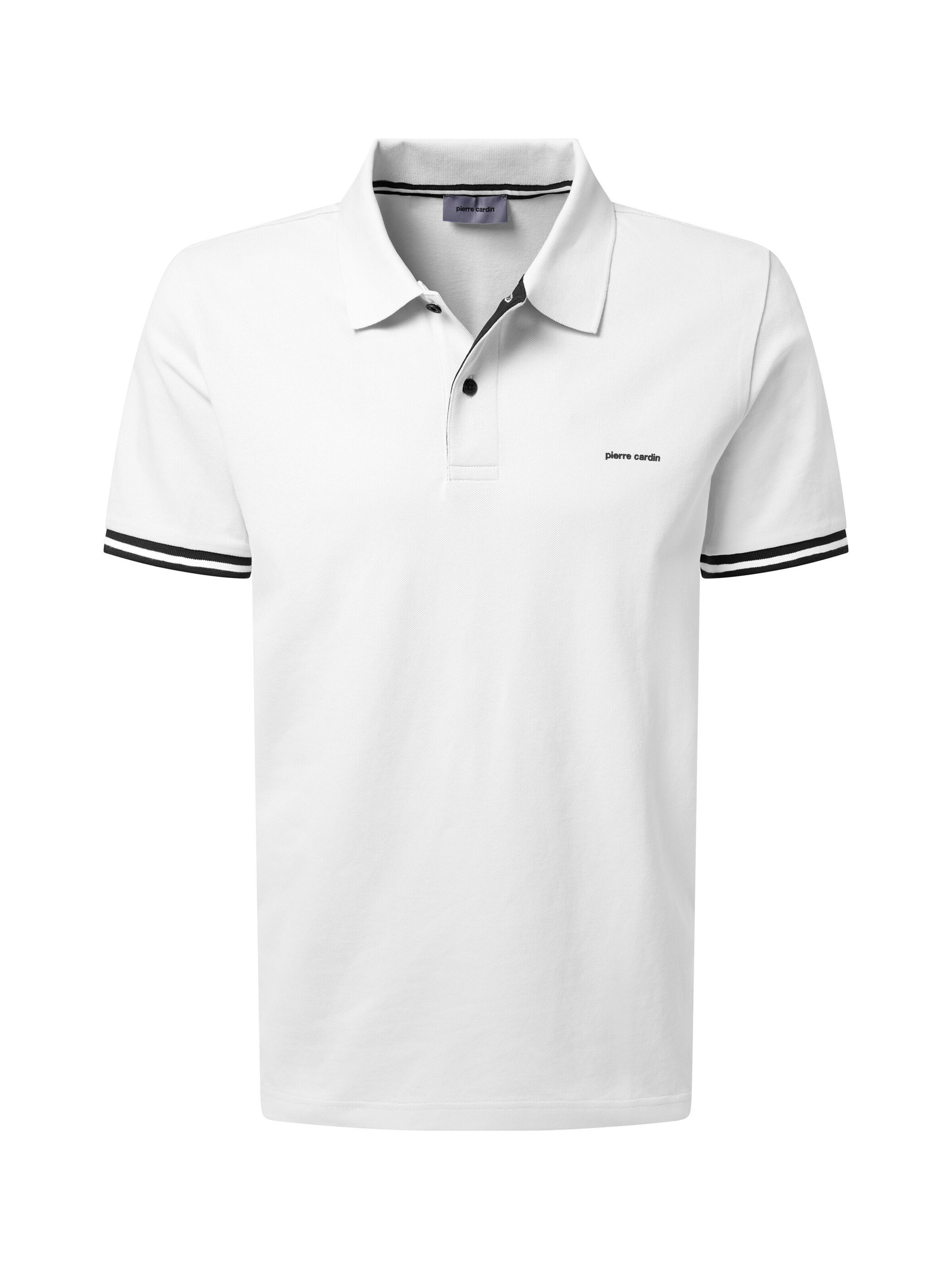 PIERRE CARDIN Kurzarm-Poloshirt in Weiß: Vorderseite